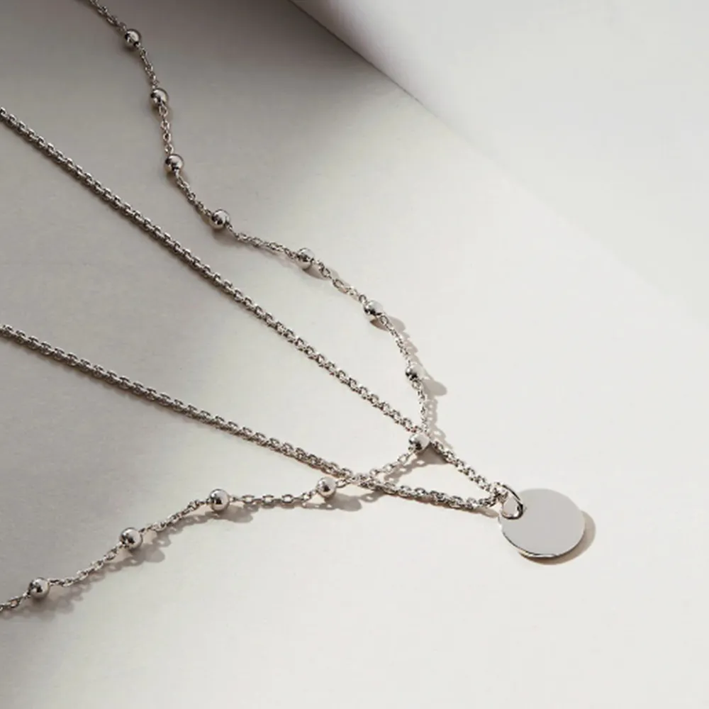 안나 루이사 목걸이 Willow 윌로우 코인 볼 하트 체인 레이어드 목걸이 | 크로켓