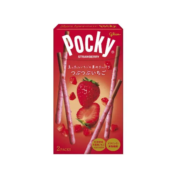 글리코 포키 츠부츠부 딸기맛 초콜렛 2봉 일본 빼빼로 딸기 디저트 모음