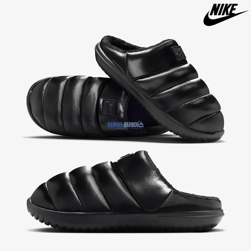 나이키 버로우 SE 남녀 공용 겨울 패딩 슬리퍼 샌들 블랙 FZ7939 001