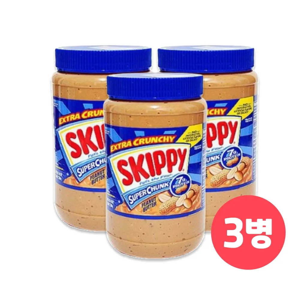 [해외] 스키피 수퍼 청크 피넛 버터 1.36kg 3개