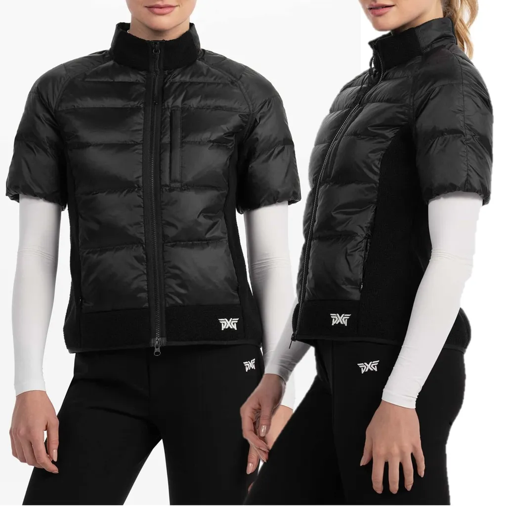 PXG 여성골프웨어 반팔 푸퍼 자켓 덕다운 다운 재킷 자켓 아우터 베스트 Short Sleeve Puffer Jacket | 크로켓