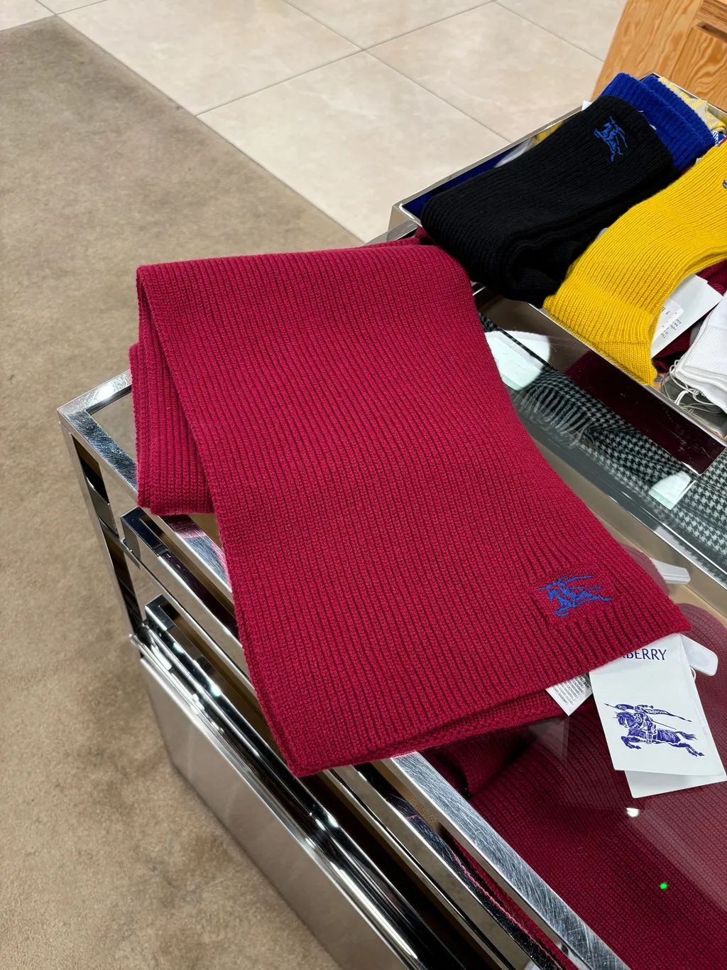 버버리 캐시미어 EKD 니트 머플러 | 크로켓