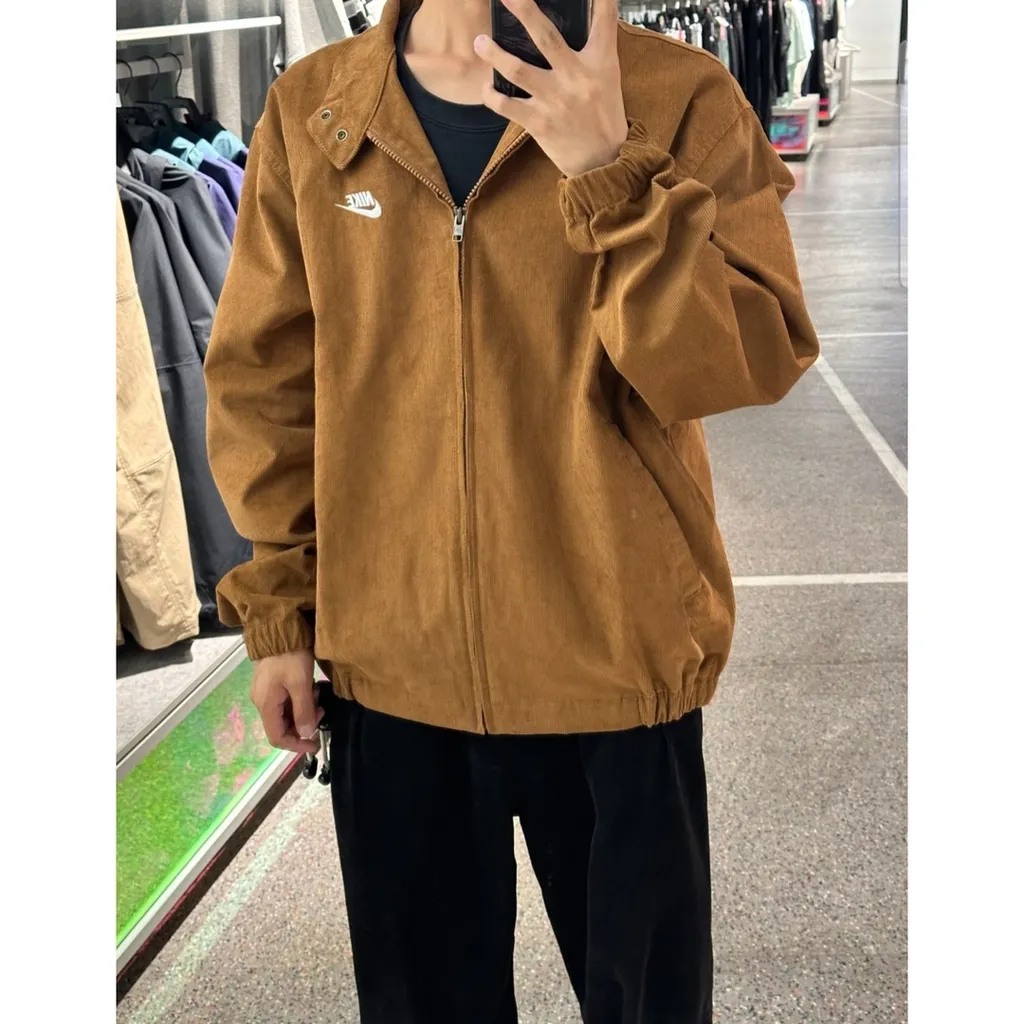 나이키 스포츠웨어 클럽 코듀로이 집업 재킷 브라운 FZ0632-281