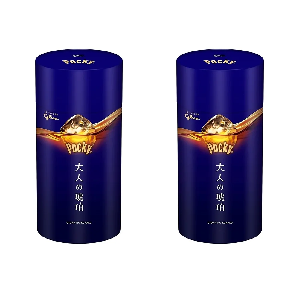 글리코 포키 6개입 2팩 앰버 Ezaki Glico Amber Pocky for Adults (Otona No Kohaku Pocky), 1 B