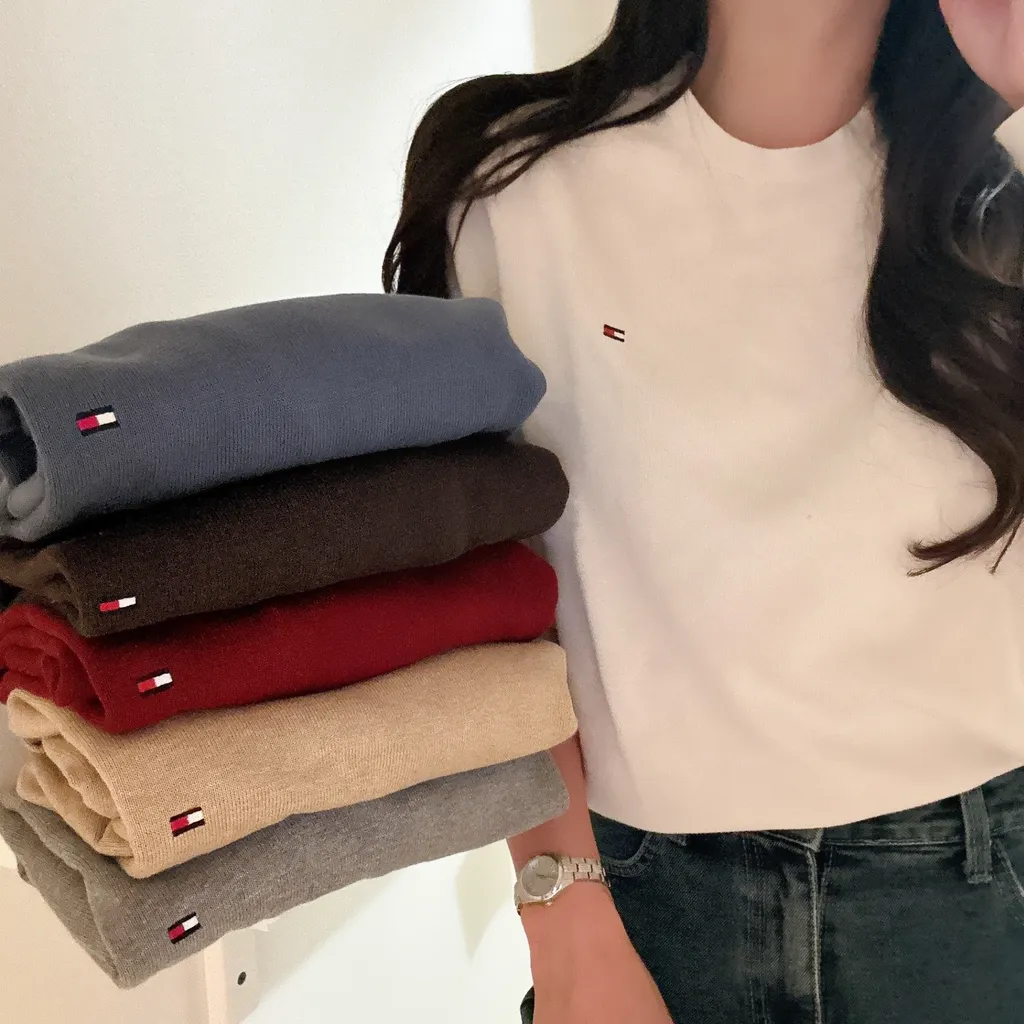 25년 NEW 컬러추가 타미힐피거 베이직 라운드넥 니트 7가지 컬러
