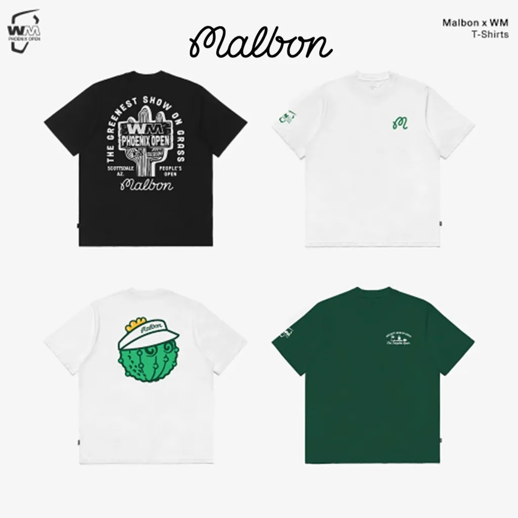 말본 X 웨이스트매니지먼트 선인장 반팔 셔츠 티 여성 남성 티셔츠 MALBON X WASTE MANAGEMENT [골프의류 모음전]