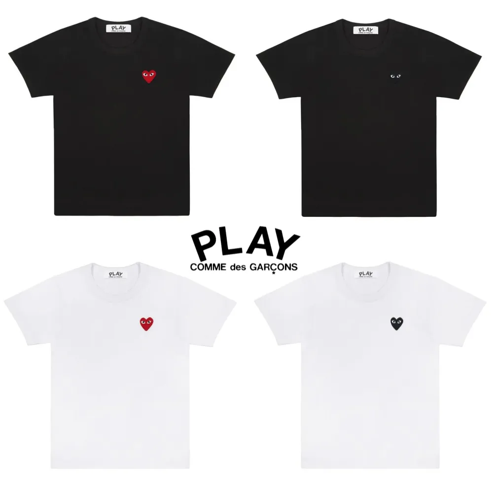 꼼데가르송 레드와펜 블랙와펜 반팔 티셔츠 여성