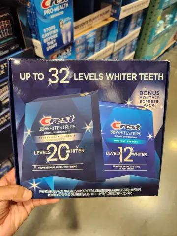 크레스트 3D 화이트닝 치아 스트립 60개 Crest