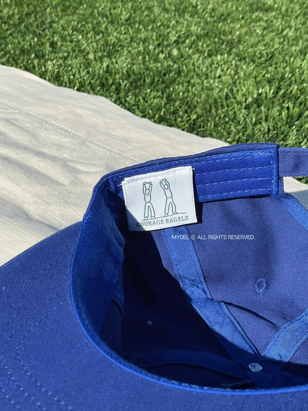 Courage Bagels ベースボールキャップ 青 ○ウインナー○Courage