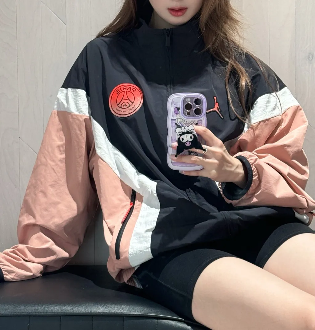 나이키 조던 X PSG 파리 생제르망 우븐 집업 트랙탑 바람막이 자켓 FV7741-685