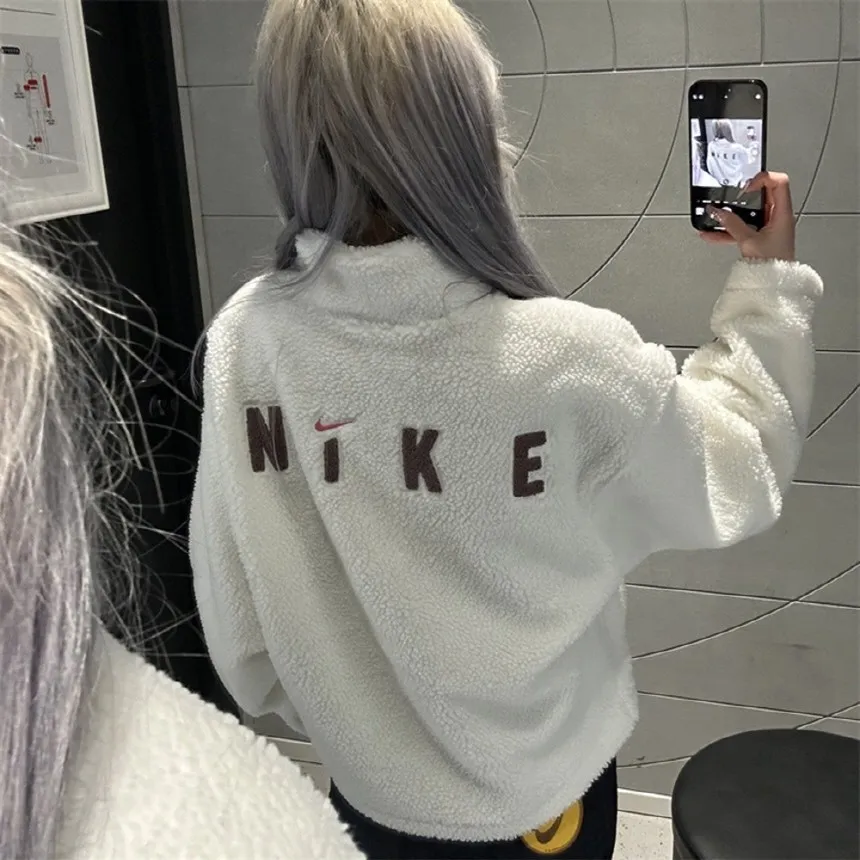 [빠른 출고] 나이키 후리스 셰르파 플리스 양털 뽀글이 자켓 화이트 FV4009-133