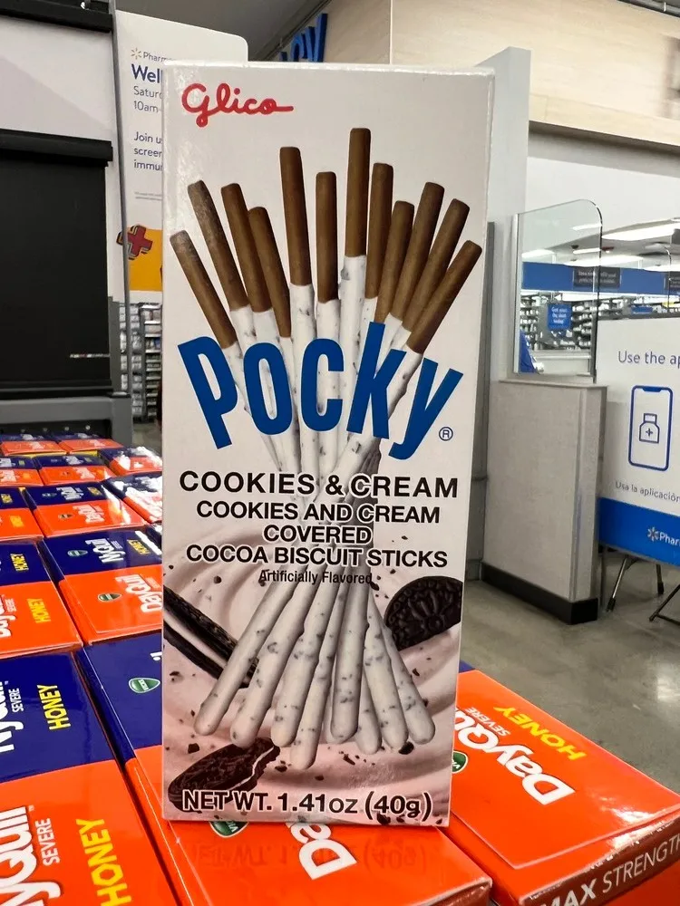 Glico 포키 쿠키 앤 크림 막대 스낵 과자 40g