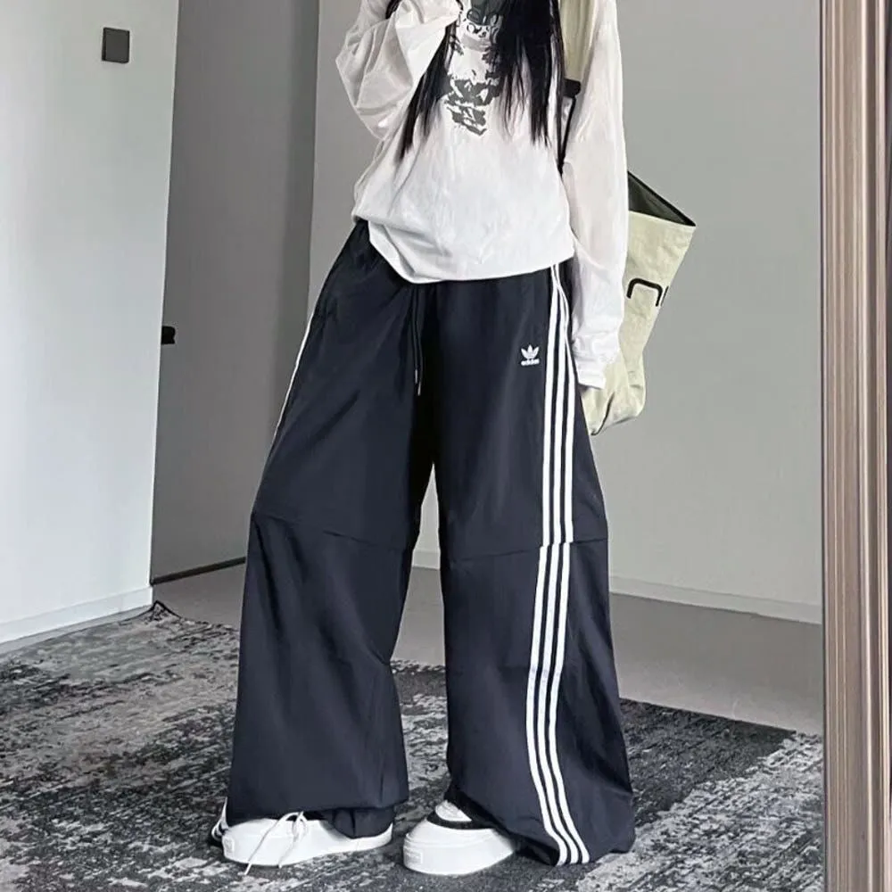 아디다스 아딜레니엄 아딜레늄 투인원 집오프 와이드 트랙 팬츠 블랙