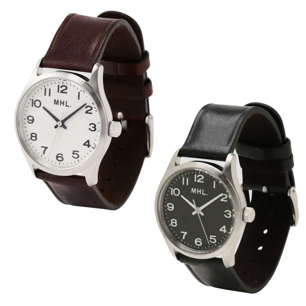時計 MHL. LEATHER STRAP WATCH (BLACK) MHL. LEATHER STRAP WATCH (BLACK)
