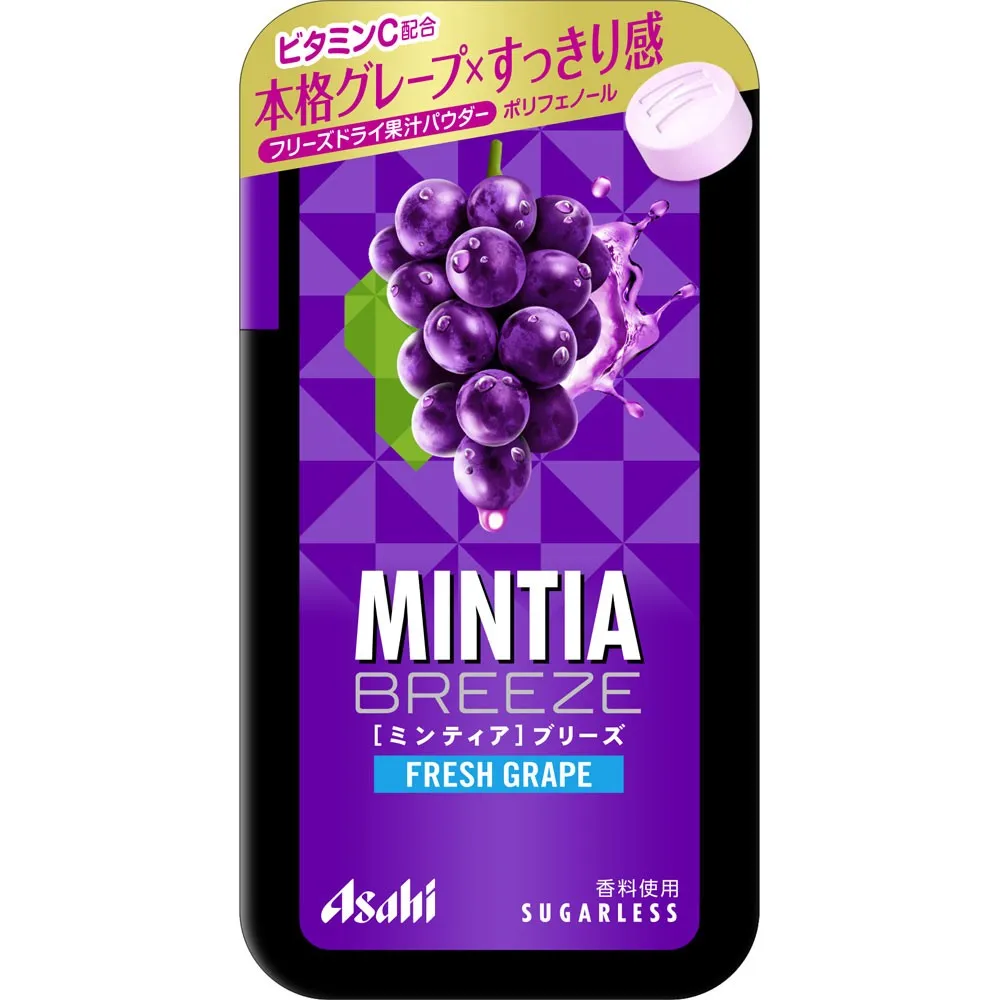 아사히식품 민티아브리즈 MINTIA BREEZE 프레시 그레이프 30알입 일본사탕 일본캔디 일본간식