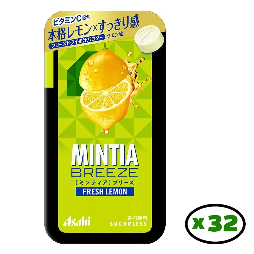 일본 아사히 민티아 브리즈 프레쉬 레몬 캔디 36g 32개