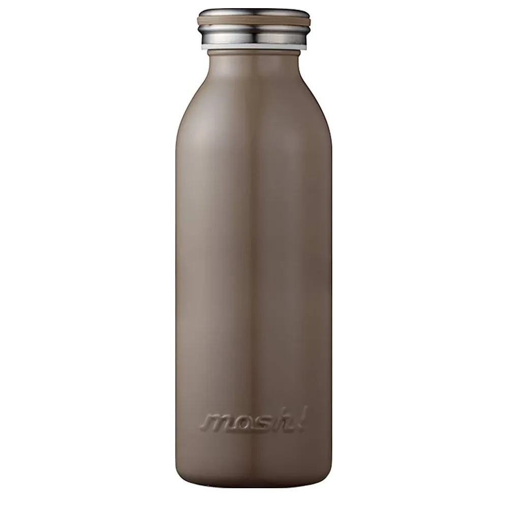 mosh! 워터보틀 450ml 1팩 브라운 Water Bottle, Vacuum Insulated, Screw-Style Mug ...