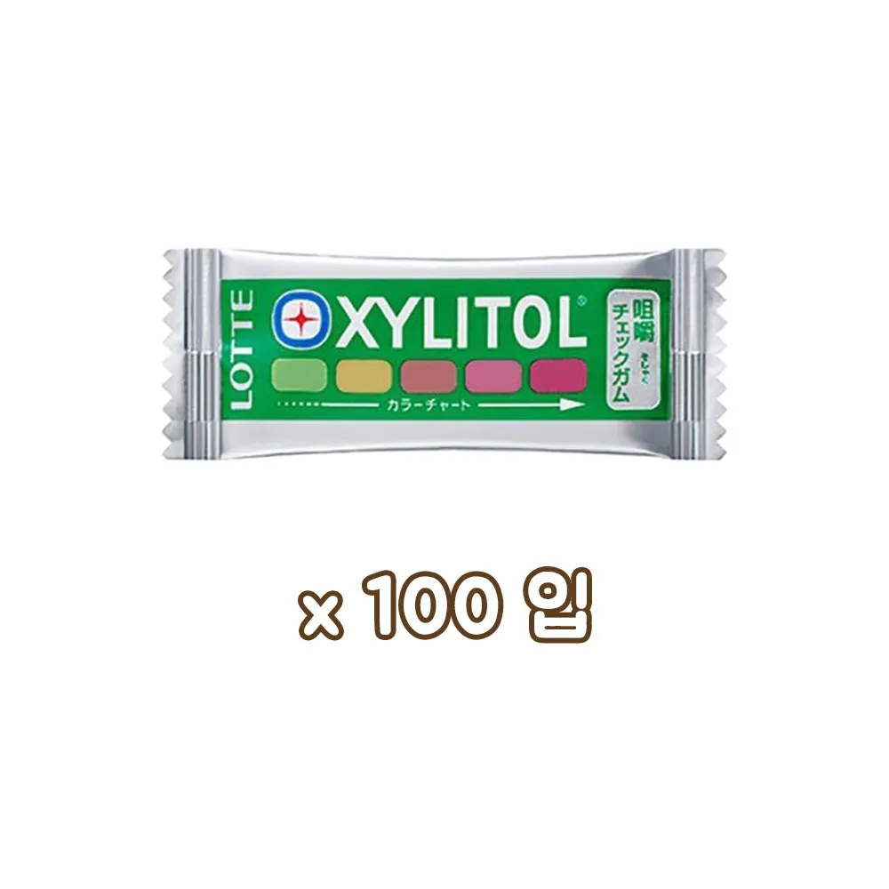 일본 롯데 XYLITOL 저작 (씹는) 능력 체크껌 100장입 | 크로켓