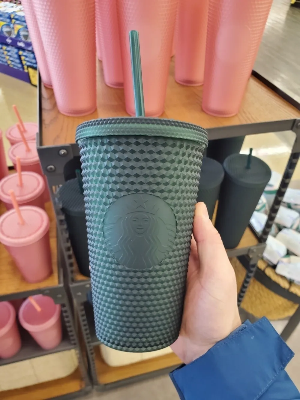 Starbucks NA Acupressure Cold Cup Pink/Green 473ml w/ Straw (Grande) |  Croket