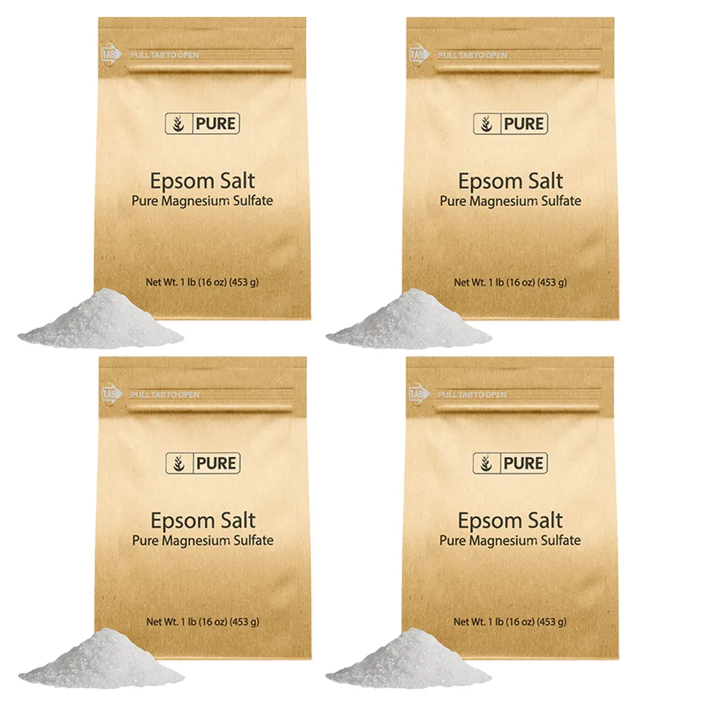 퓨어 식용 앱섬 솔트 마그네슘 설페이트 16oz(453g) X 4개 Pure Epsom Salt | 크로켓