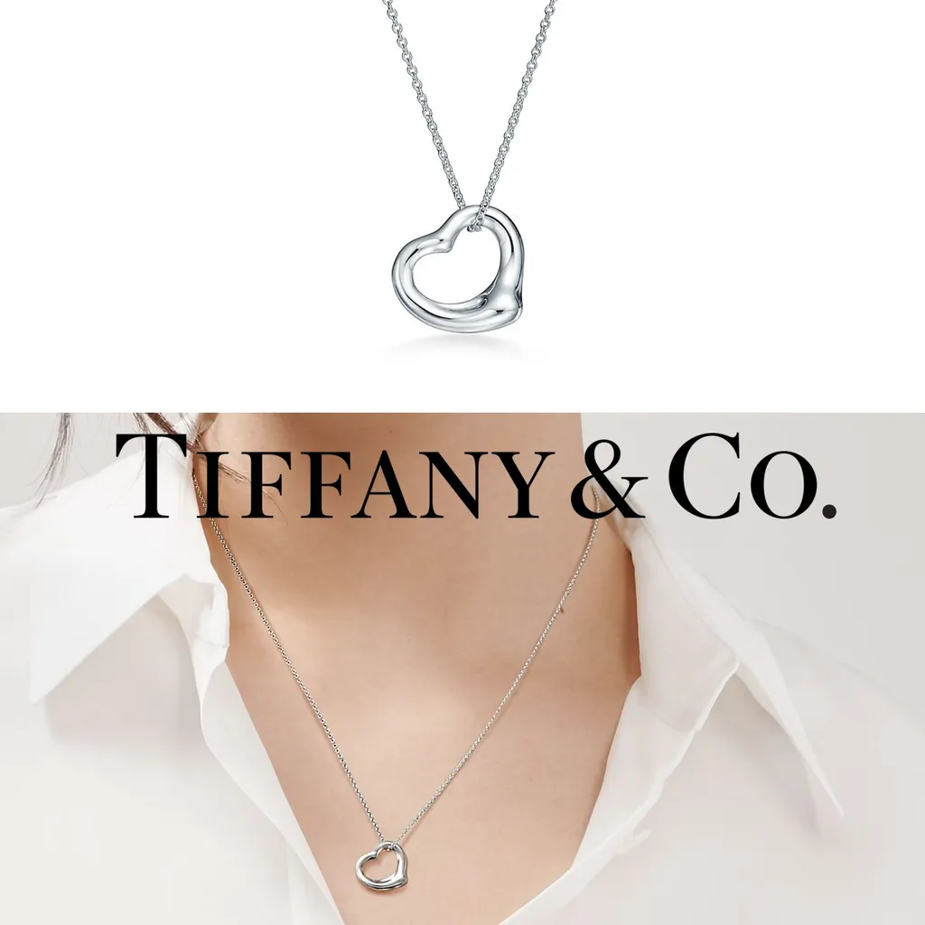 티파니앤코 엘사 퍼레티 티파니 락 크리스탈 오픈 하트 펜던트 팬던트 목걸이 Open Heart Pendant | 크로켓