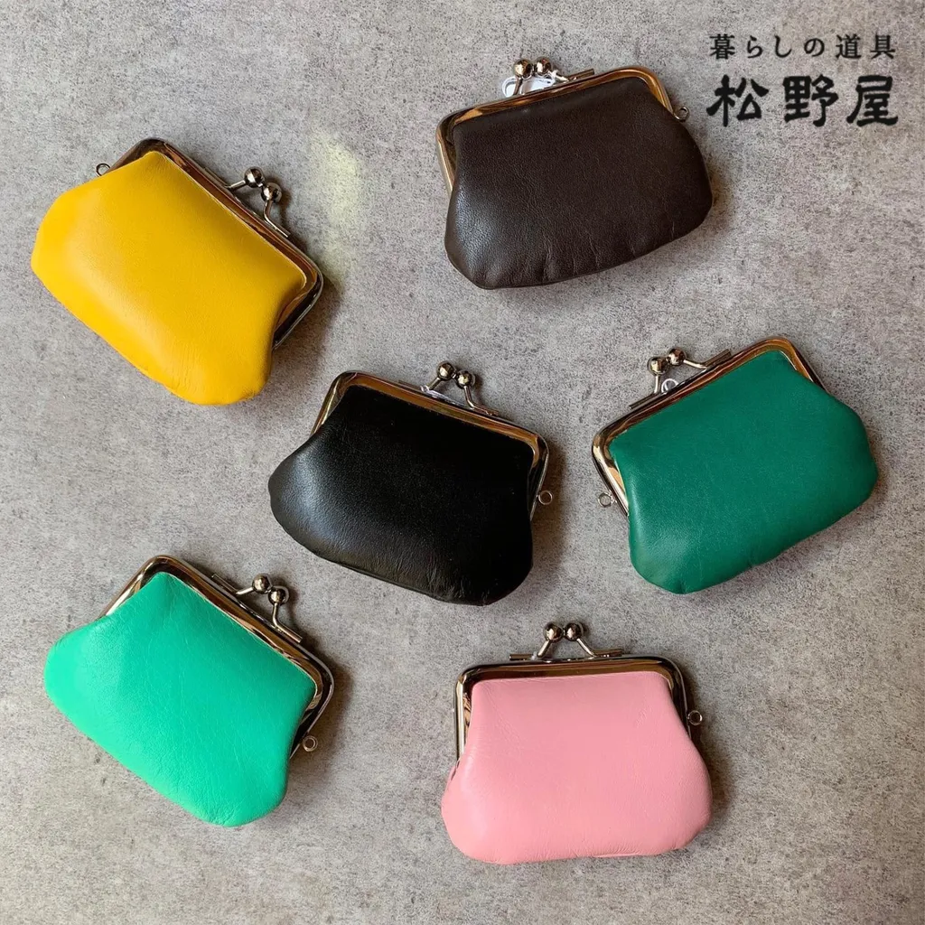 마츠노야 미니 가마구치 지갑 동전 코인 케이스 남녀공용