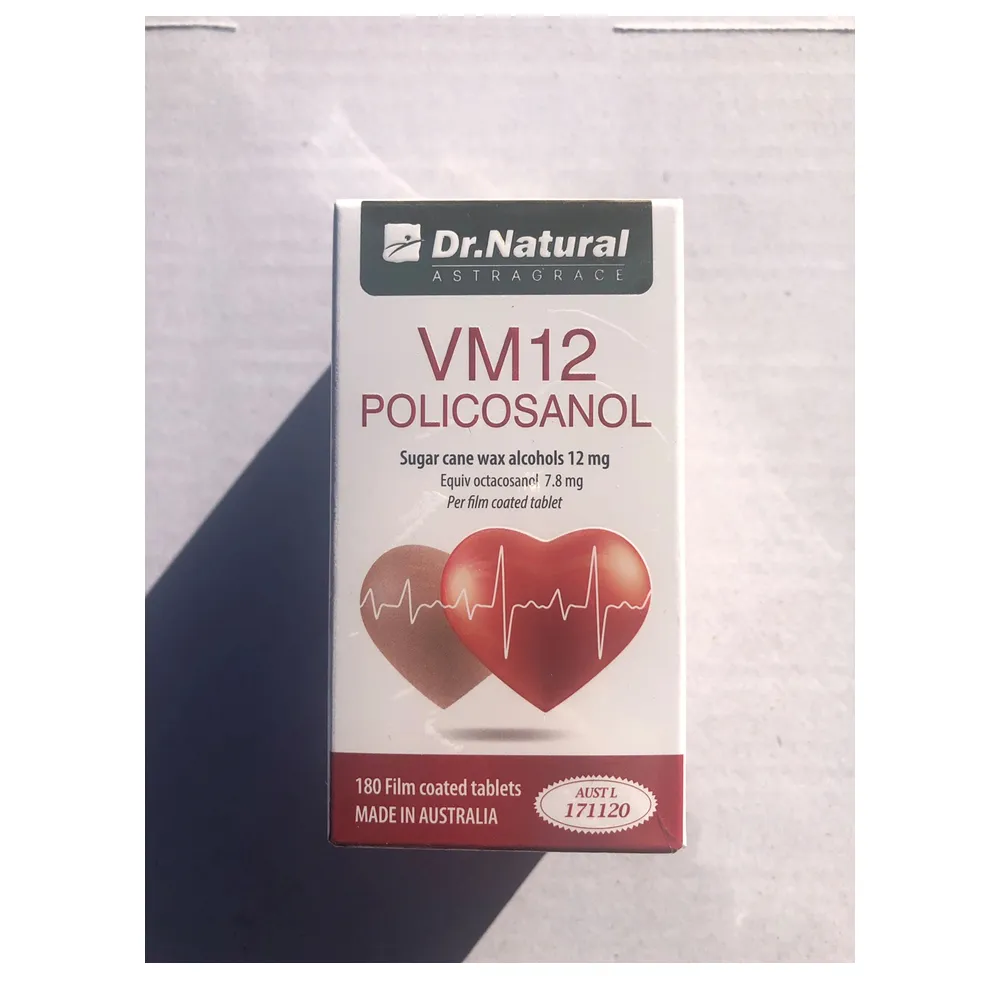 [해외] 닥터 네추럴 V 맥스 12 폴리코사놀 180정 5팩 Dr. Natural V-MAX 12 Policosanol 180T