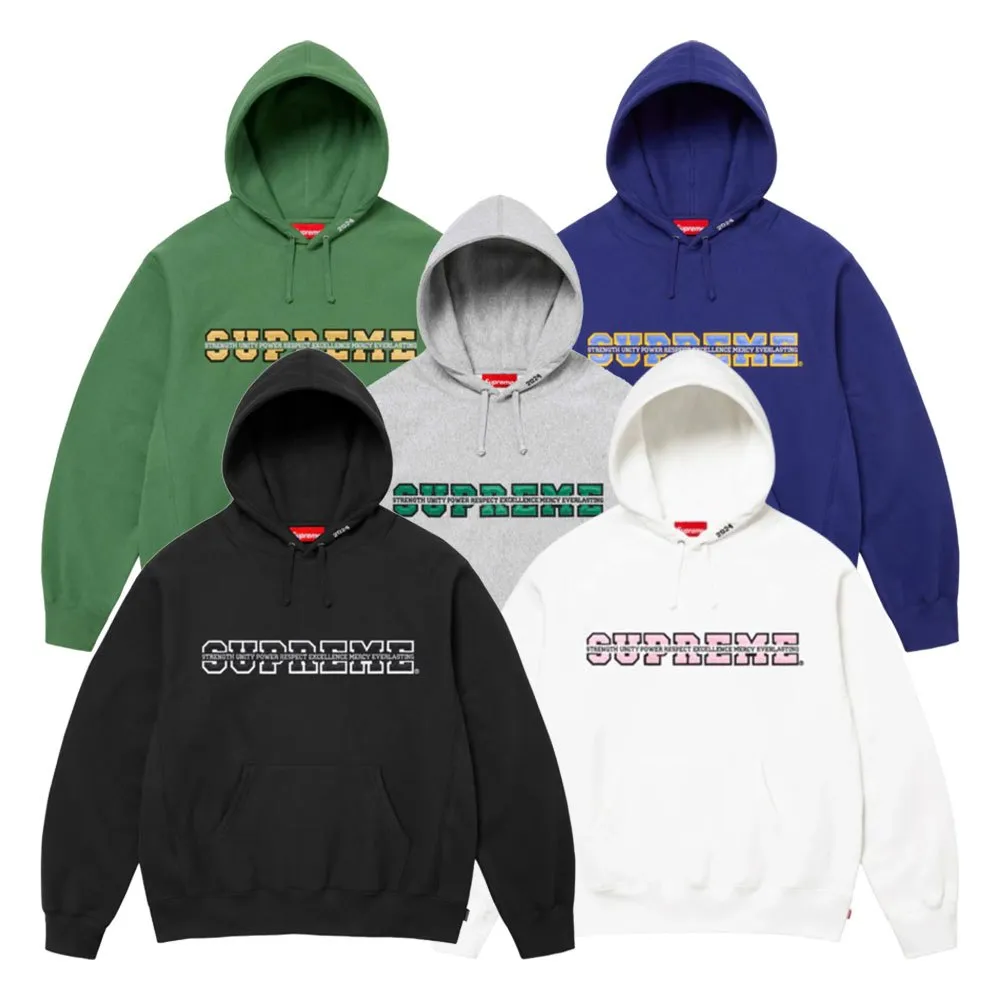 슈프림 24FW 컬리지에이트 아크로님 후드 스웻셔츠 5컬러 SUP-FW24-WEEK7-013