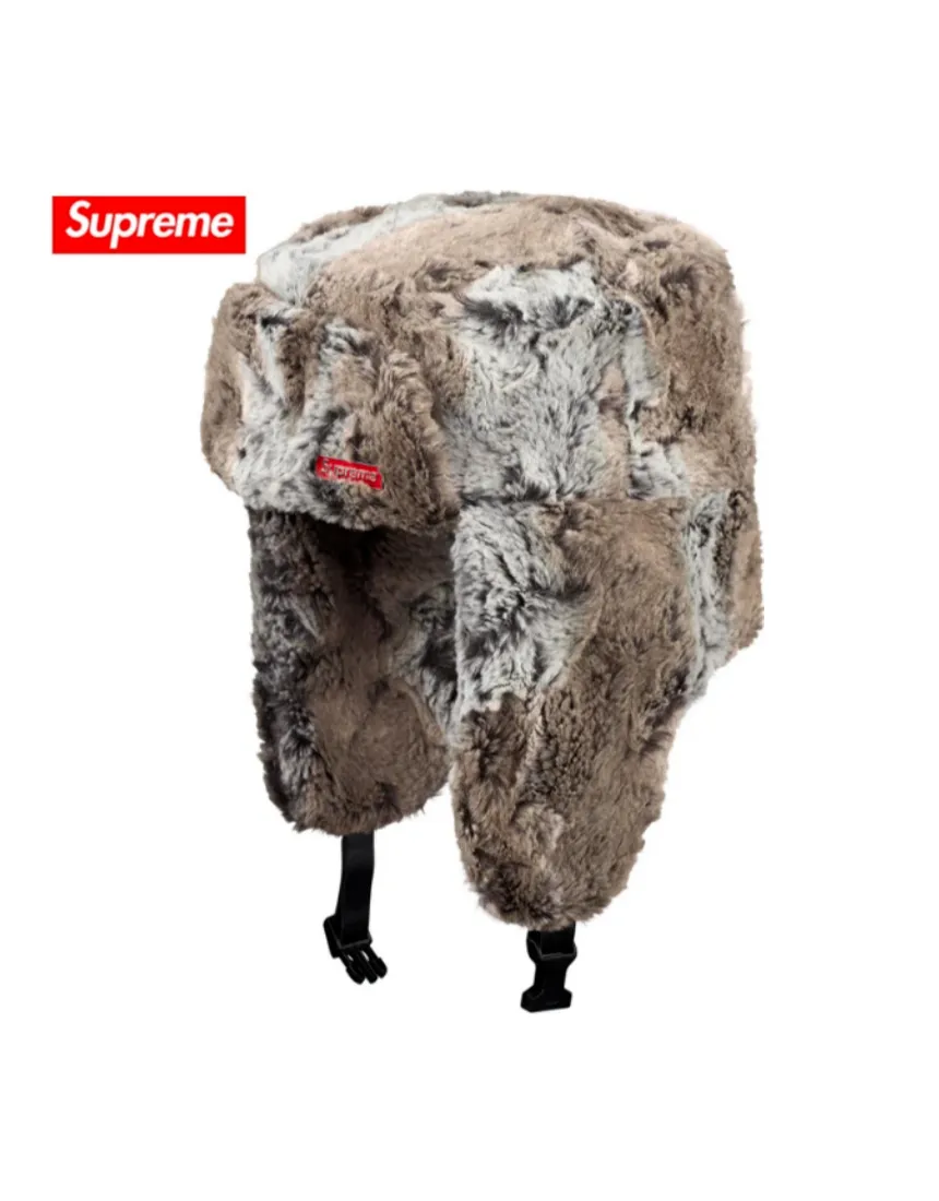 Supreme Faux Fur Ushanka Hat Black M/L Supreme Ushanka Hat M/L Grey