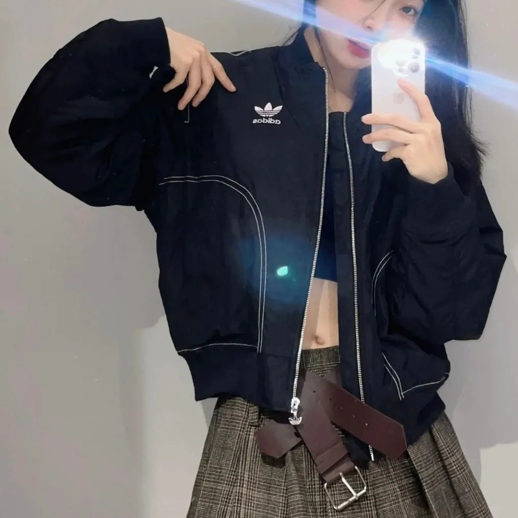 아디다스 오리지널 여성 바시티 봄버 자켓 HY7278
