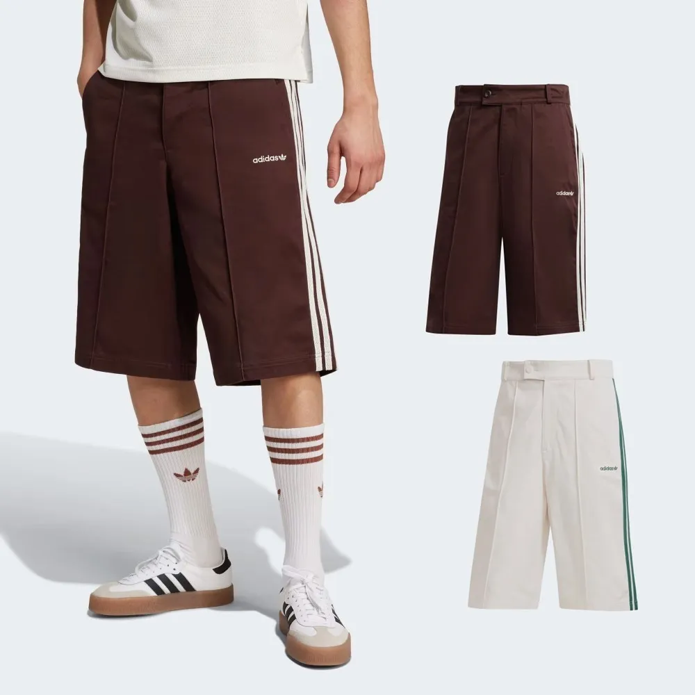 아디다스 80S 루즈 버튼 3 스트라이프 버뮤다 쇼츠 팬츠 반바지 2컬러 JC6524 JC6523