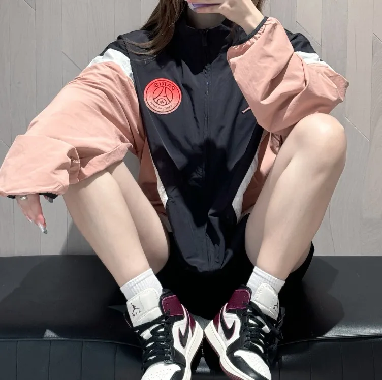 나이키 조던 X PSG 파리 생제르망 우븐 집업 트랙탑 바람막이 자켓 FV7741-685