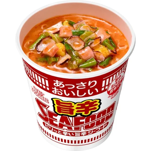 NISSIN 닛신식품 담백하게 맛있는 컵누들 매콤한 시푸드맛 58g 일본컵라면 일본라면