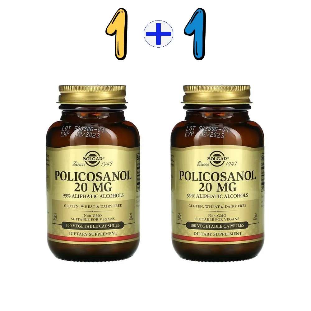 [해외] 솔가 폴리코사놀 20mg 100베지캡슐 x 2개 세트