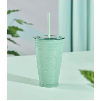 스타벅스 [해외] 스타벅스 2021 공식몰 광군절MD 민트시리즈 사이렌로고 글라스 빨대컵 콜드컵 473ml (11/2출시)