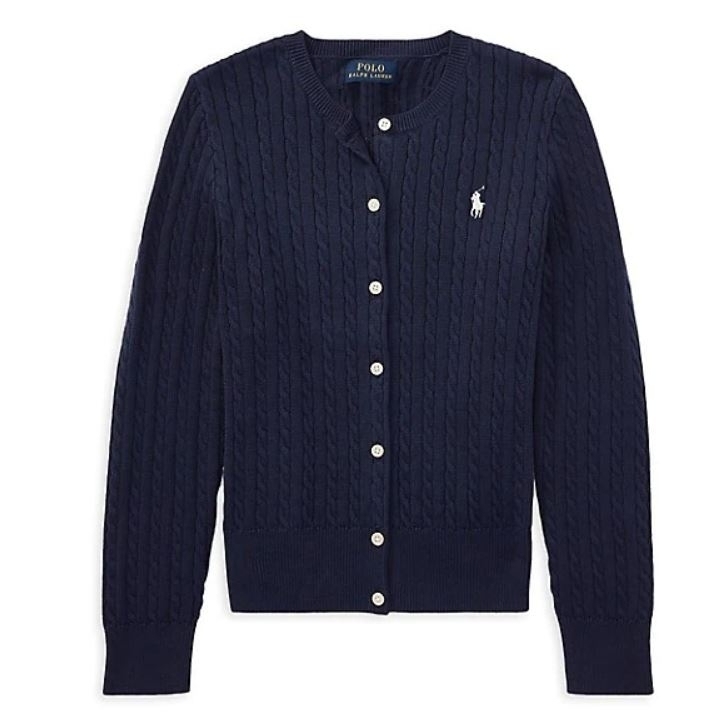 Polo Ralph Lauren 폴로 랄프로렌 걸즈 케이블 꽈배기 니트 가디건 | 크로켓