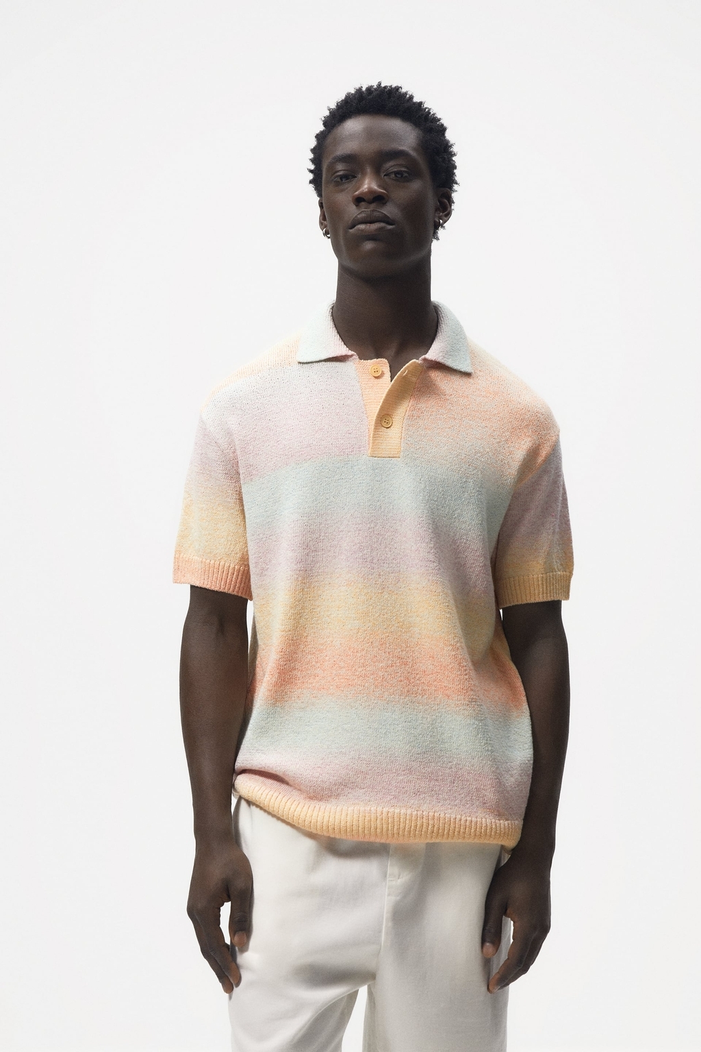 [ZARA/자라] 남자 반팔 폴로 니트