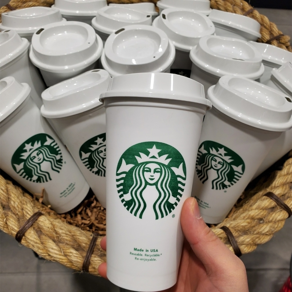 북미 스타벅스 사이렌 로고 리유저블 재사용컵 핫컵 473mL