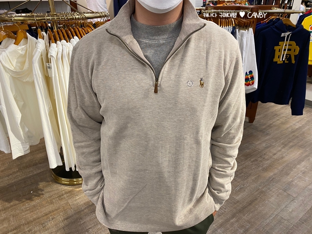 폴로랄프로렌 남녀공용 포니로고 하프집업 모크넥 코튼 니트 스웨터 7컬러