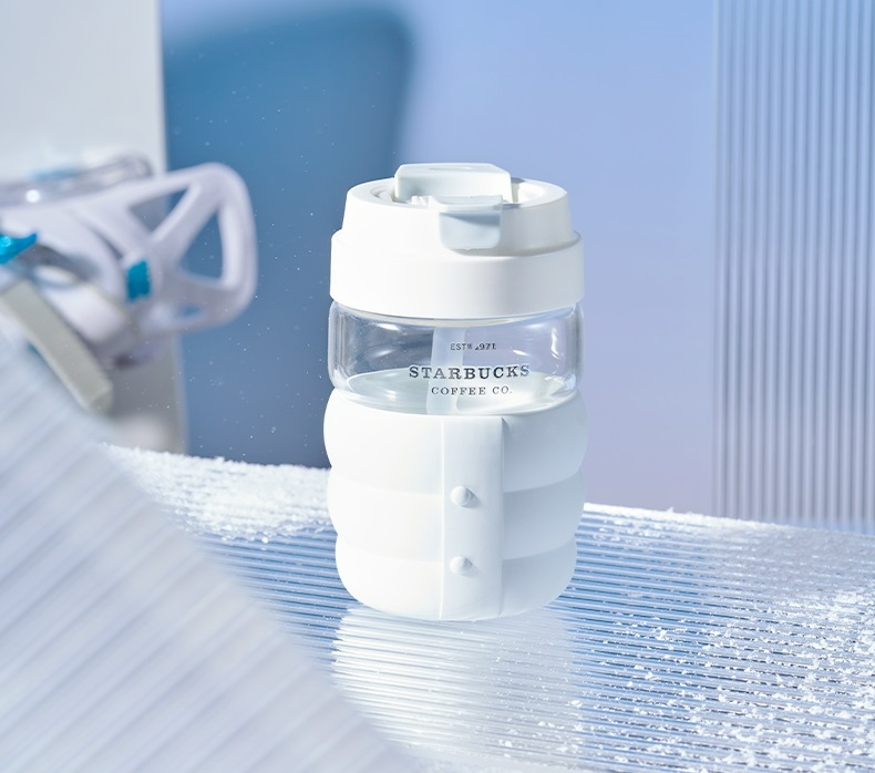 [해외] 스타벅스 중국 공식몰 2022 크리스마스MD 글라스 빨대텀블러 빨대컵 450ml