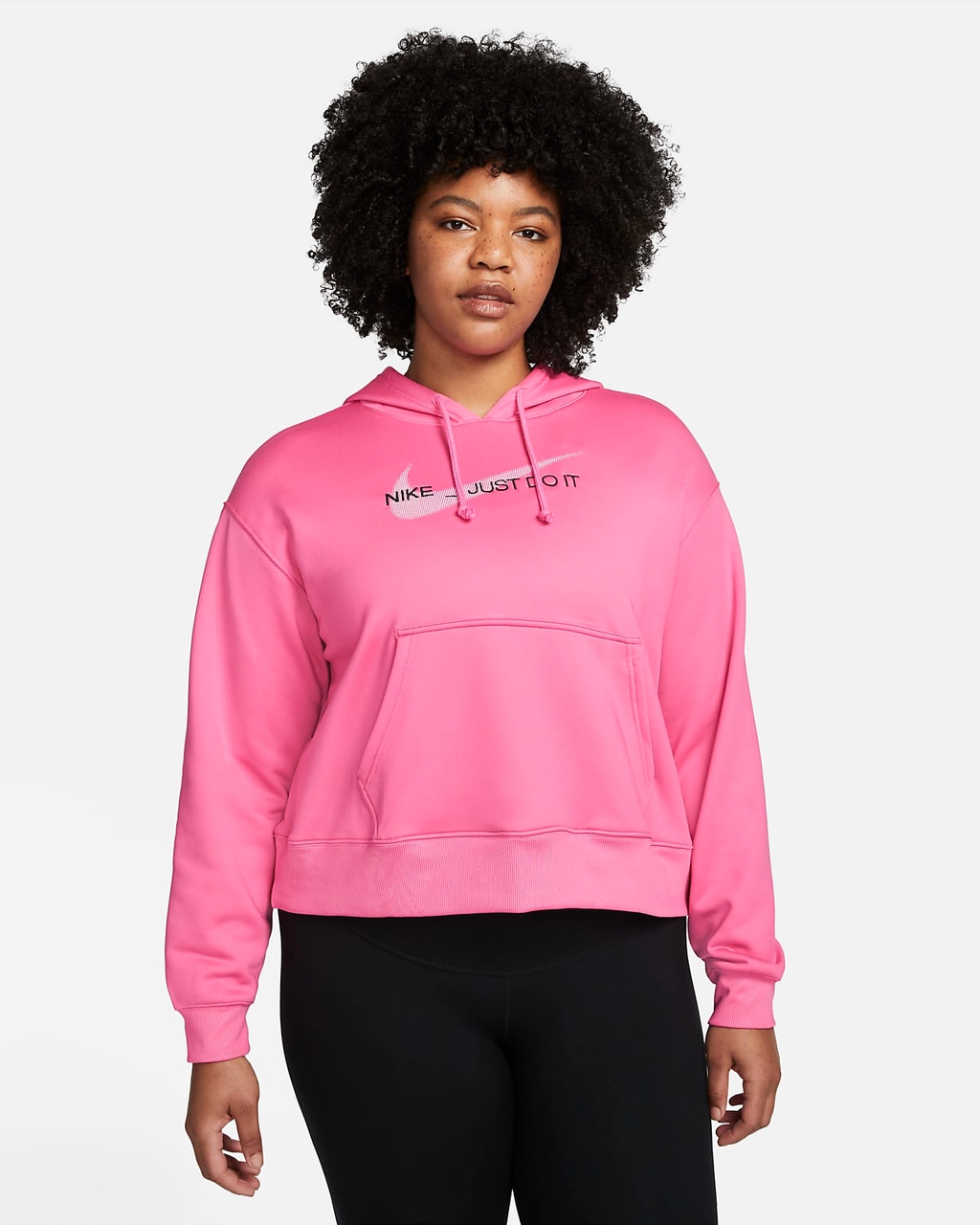 Womens Hoodie Nike Therma Hoodie Pink Nike Therma Just Do It Pink